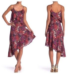 ADELYN RAE Francesca Floral Asymmetric Dress